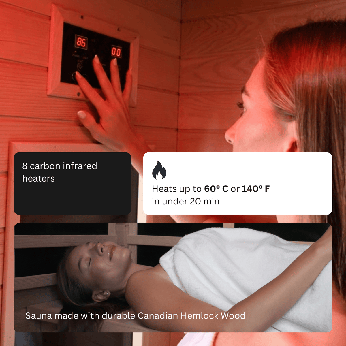 Tremblant 2 Person Infrared Sauna